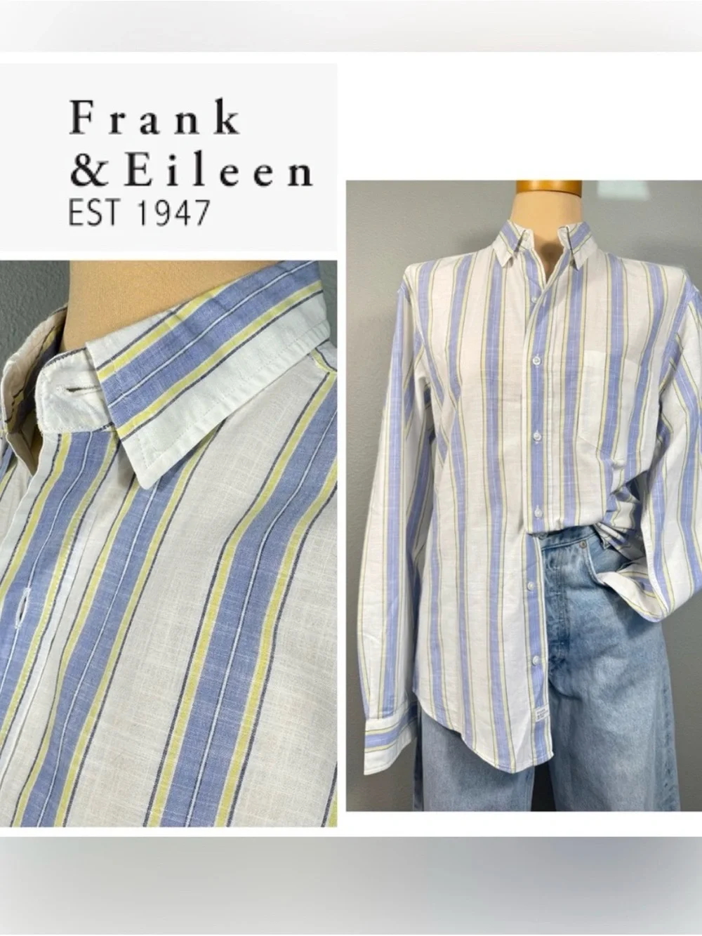 Frank & Eileen DON Striped Button Down Shirt